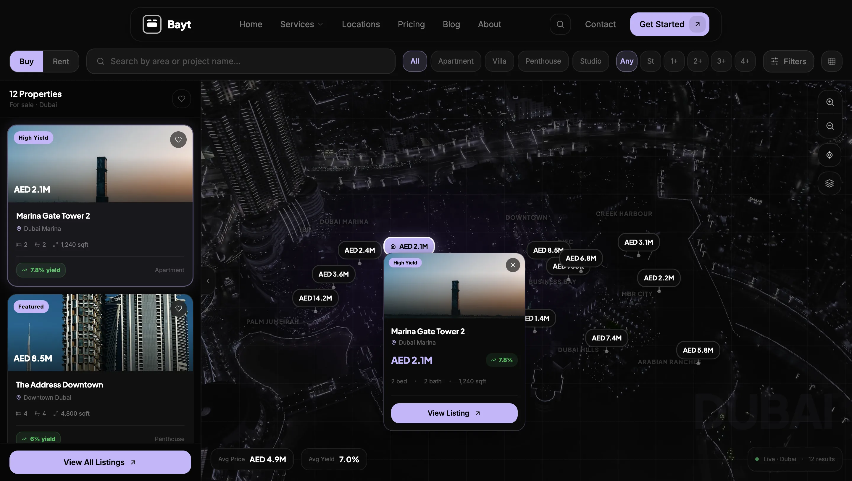 Luxury Real Estate Platform fuer UAE Property Investors gallery 23