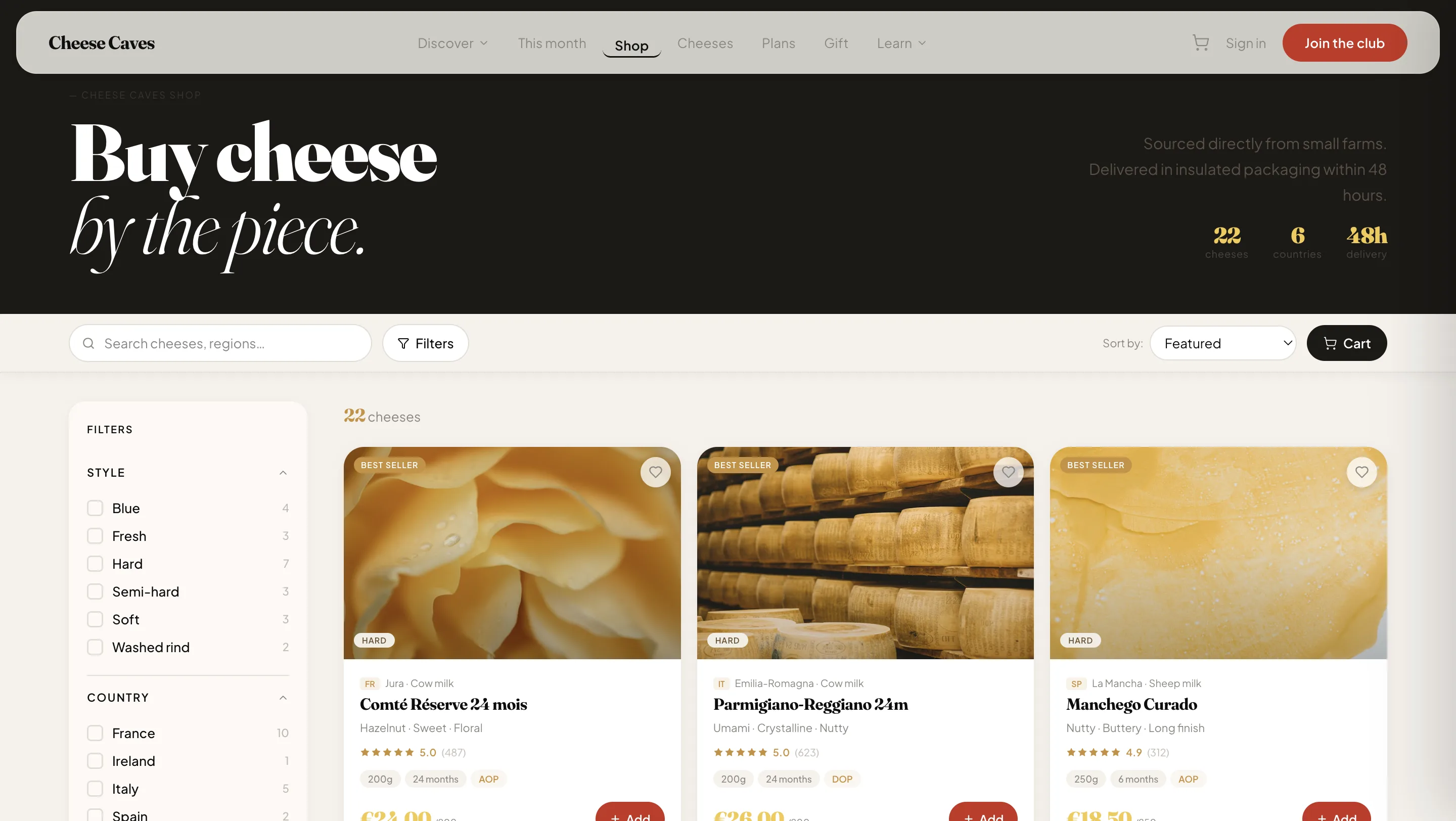 Cheese Caves mobile shop experience