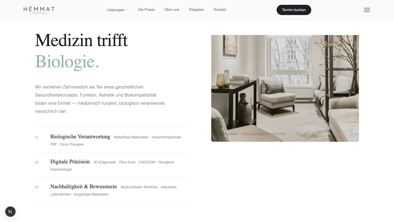 Bio-aesthetic dental clinic platform in Berlin