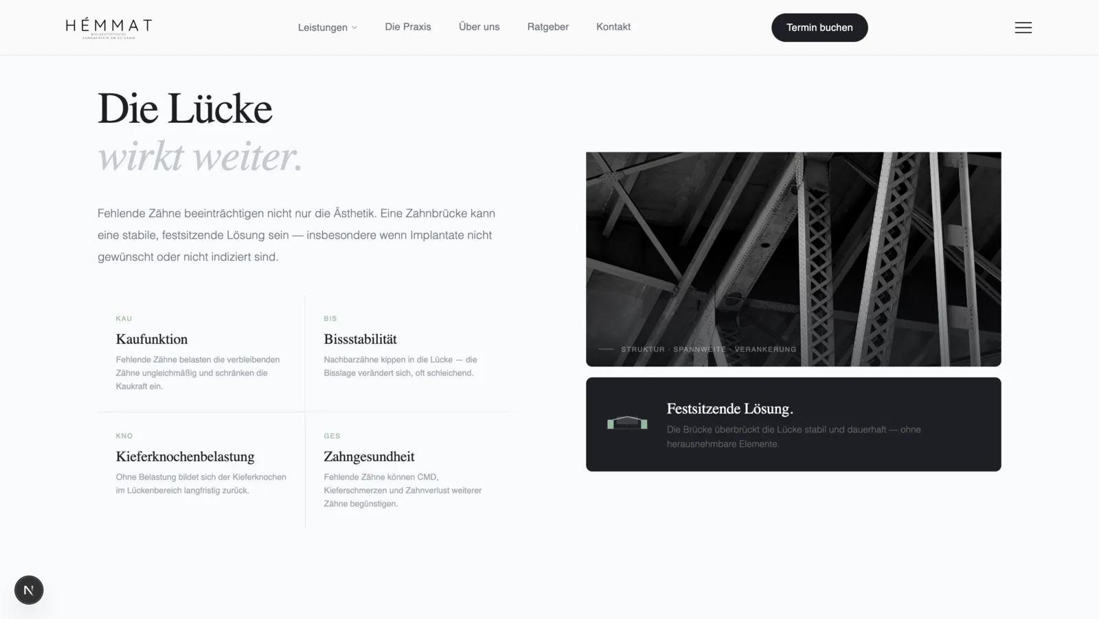Dental website component showing treatment comparisons
