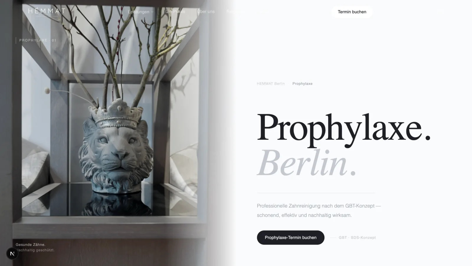 Dental topic page with SEO-oriented content structure