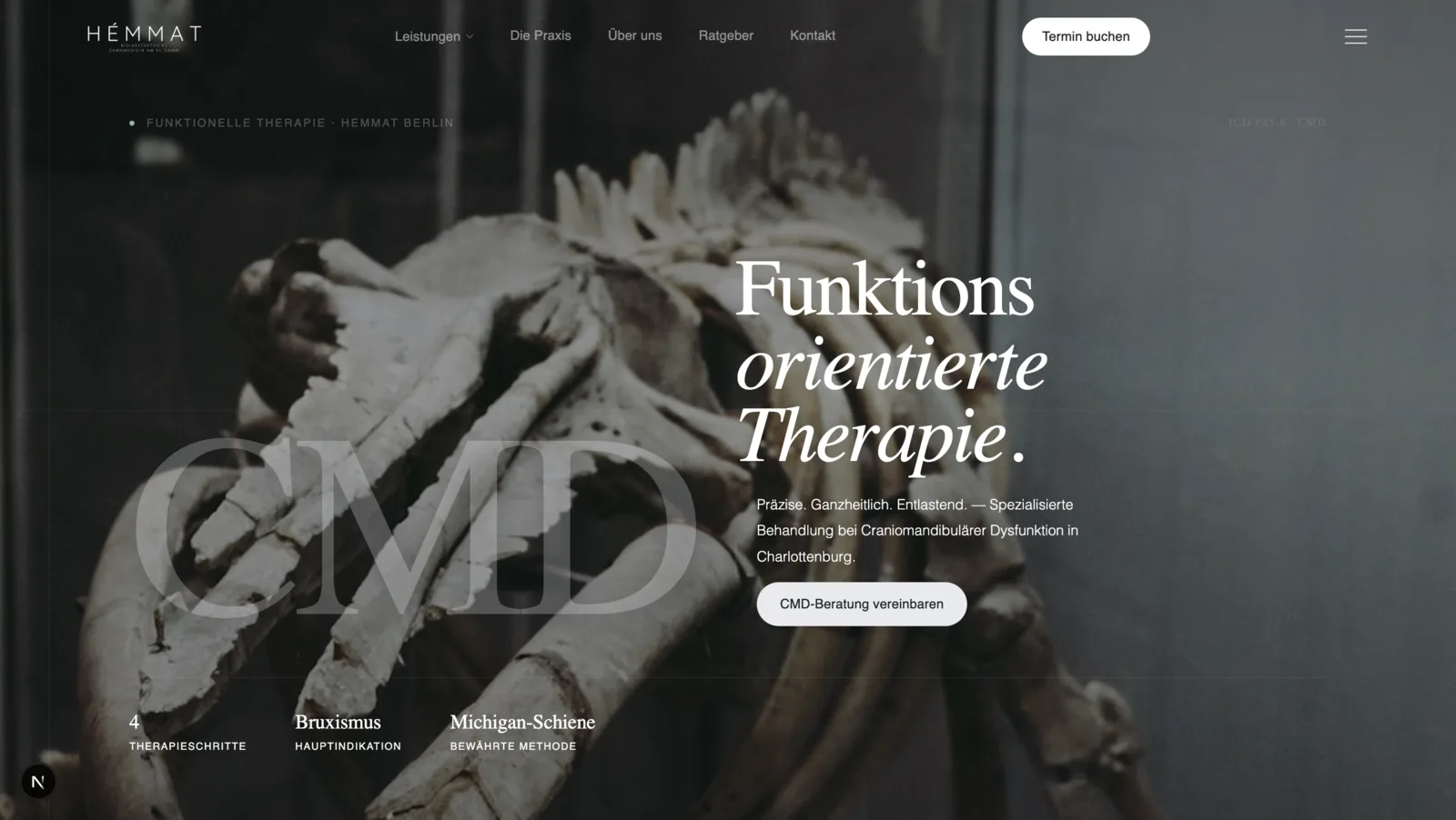 High-trust clinic landing page with treatment-led storytelling