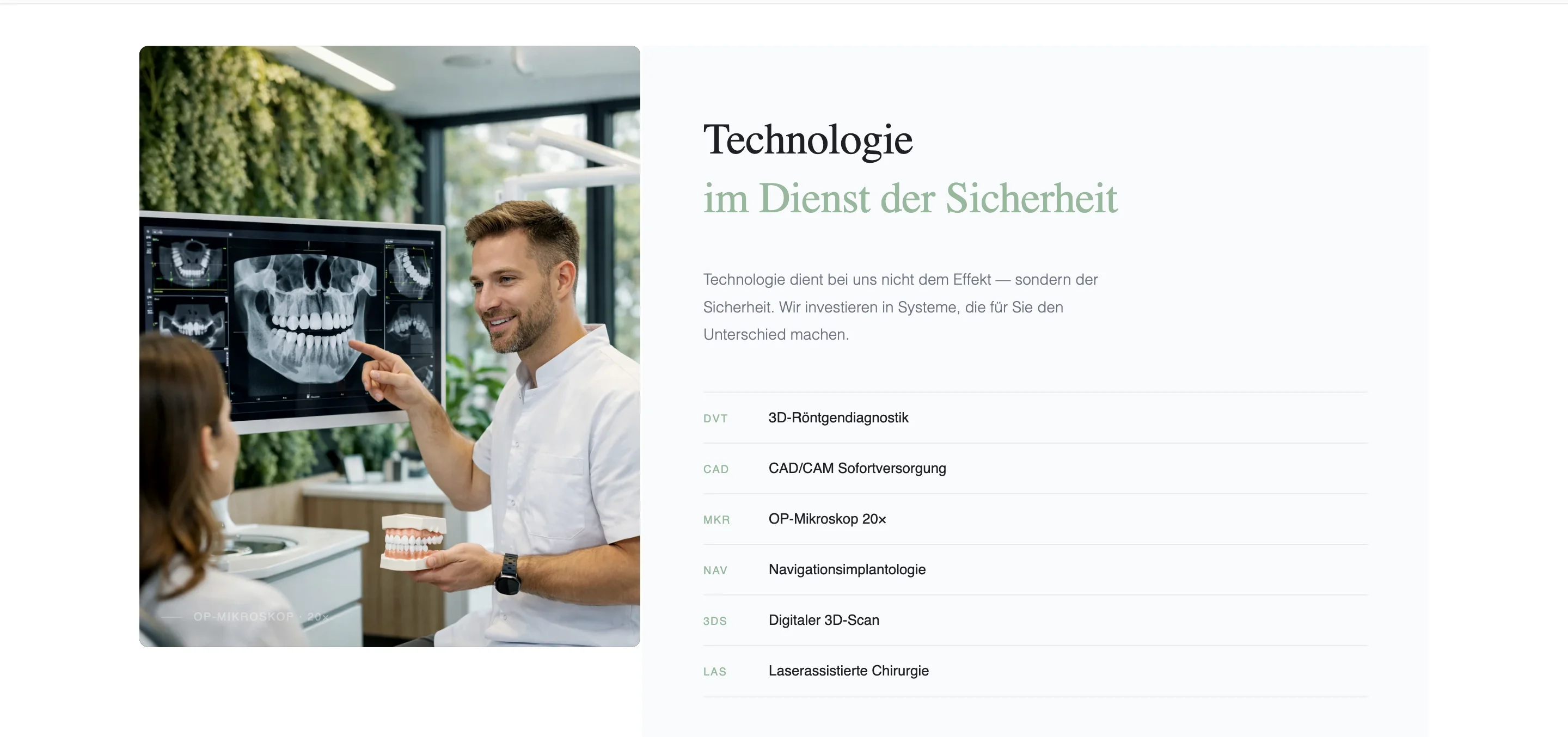 Uebersichtsseite fuer Behandlungen mit ruhiger medizinischer Content-Hierarchie