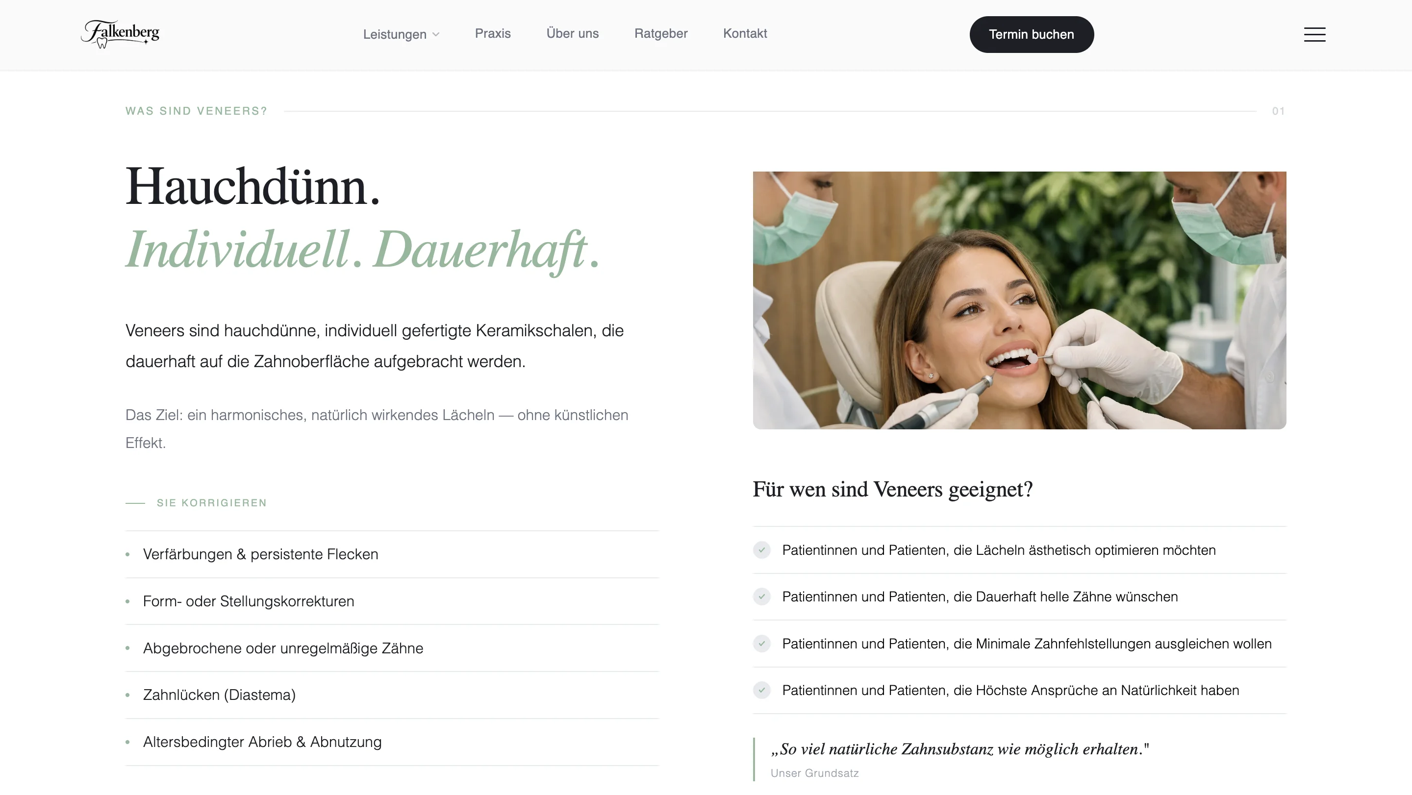 Autoritaetsmodul der Praxis mit Behandlungs- und Vertrauensinhalten