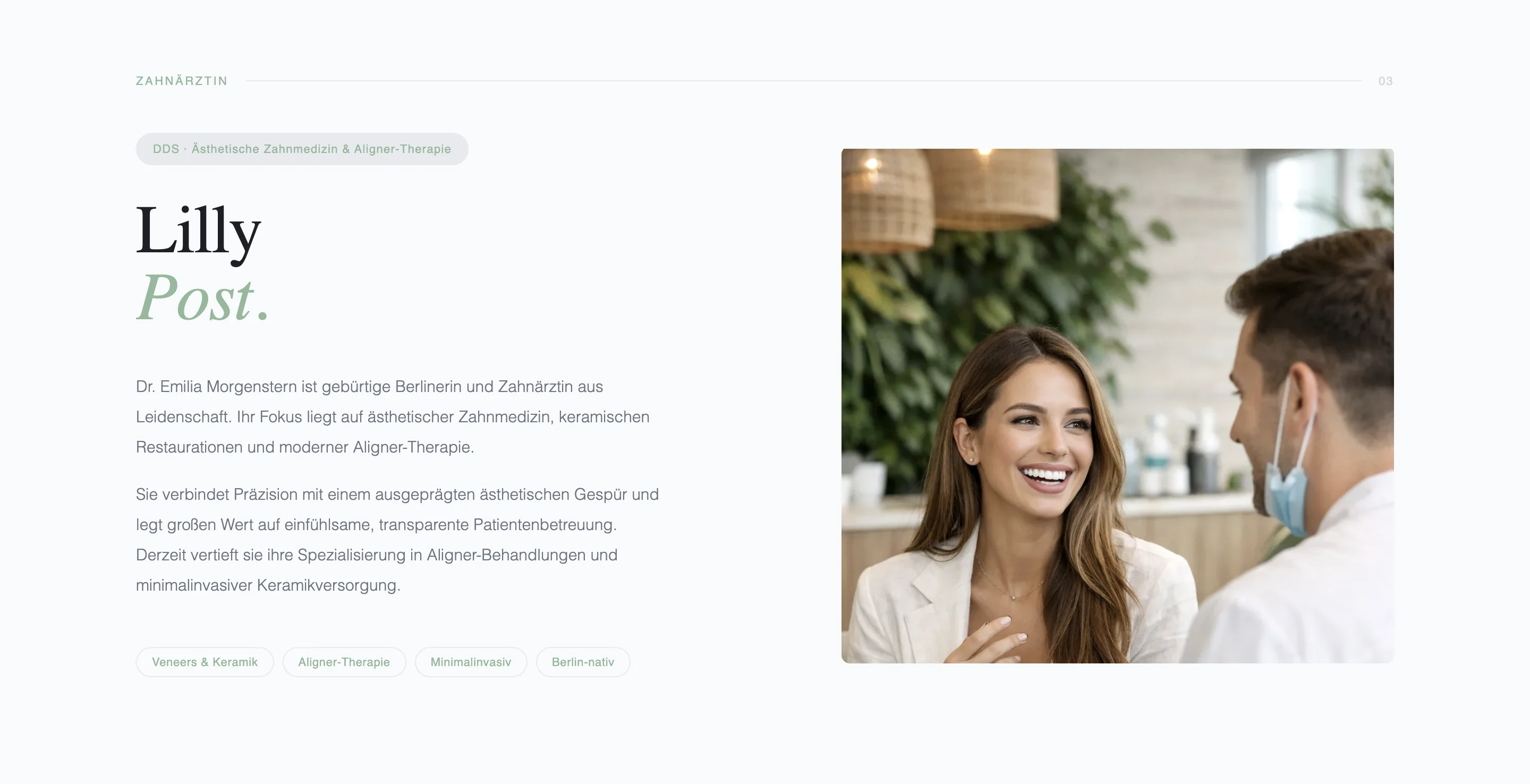 Zahnmedizin-Plattform Interface 79
