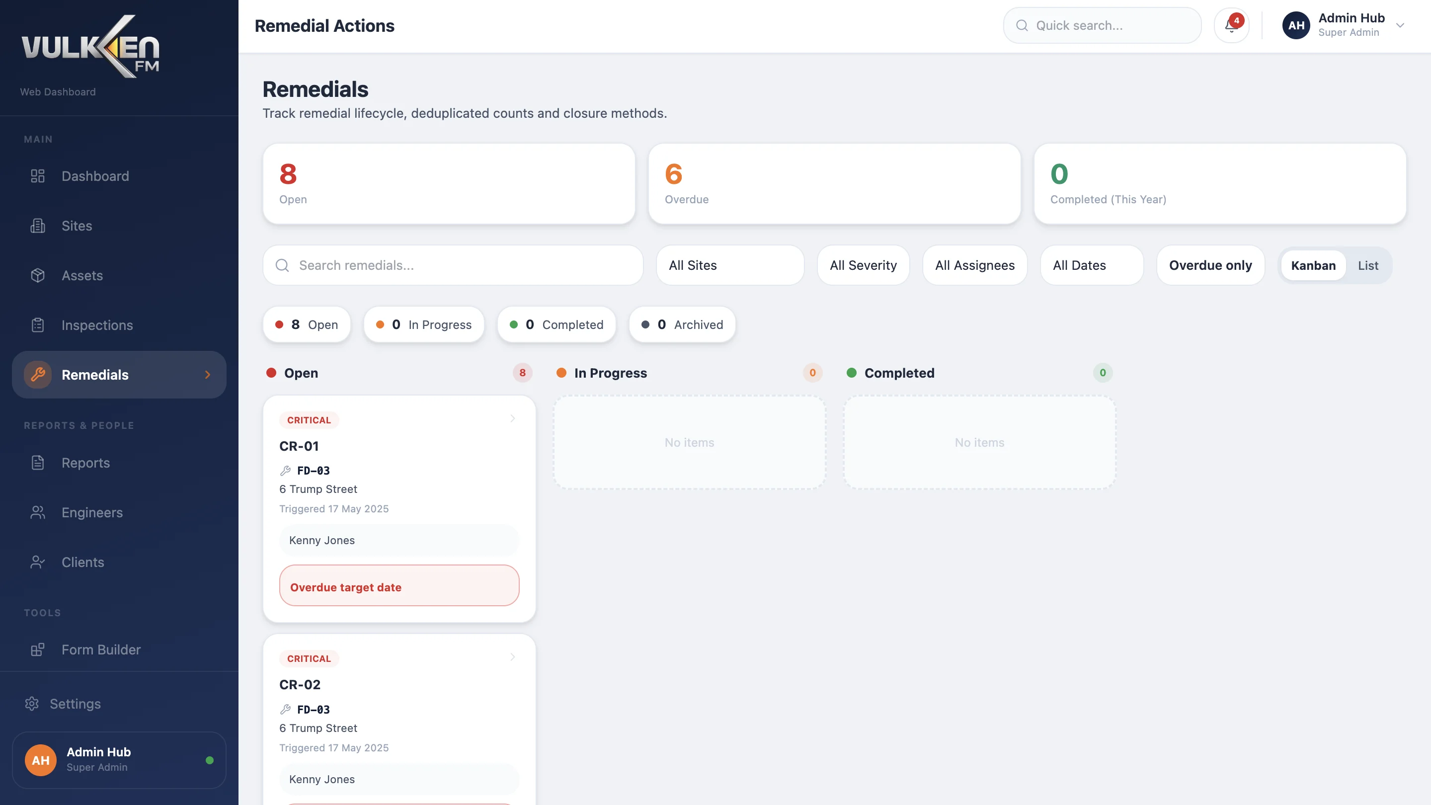 Report-Viewer im Contractor-Dashboard