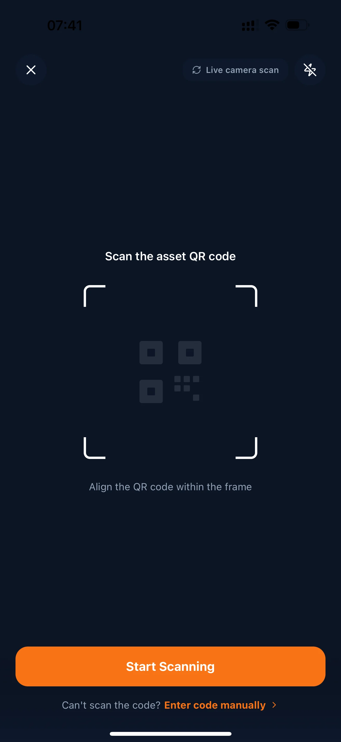 QR-Scan für Fire Damper Inspektionen