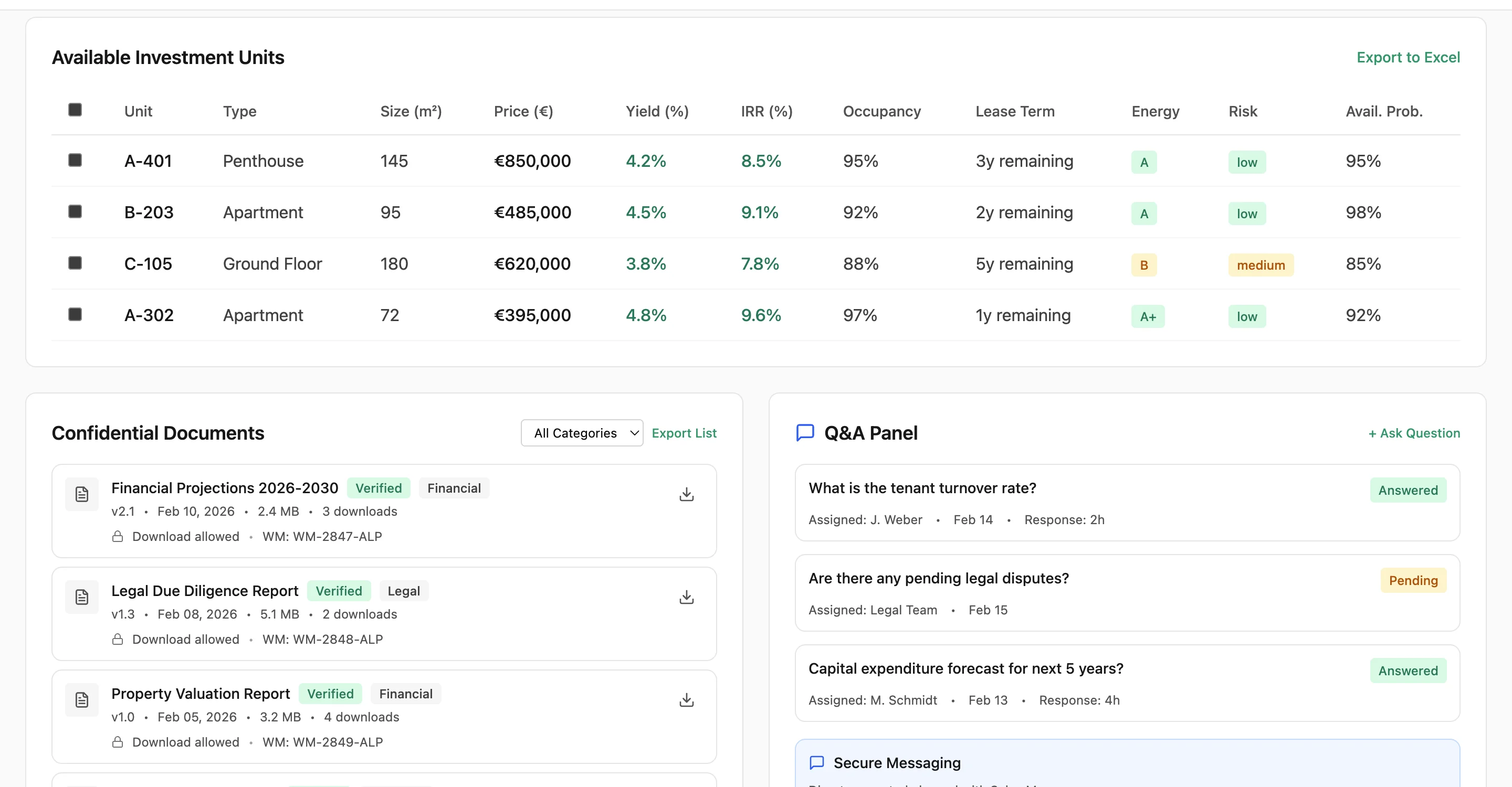 Investor Portal & Data Room