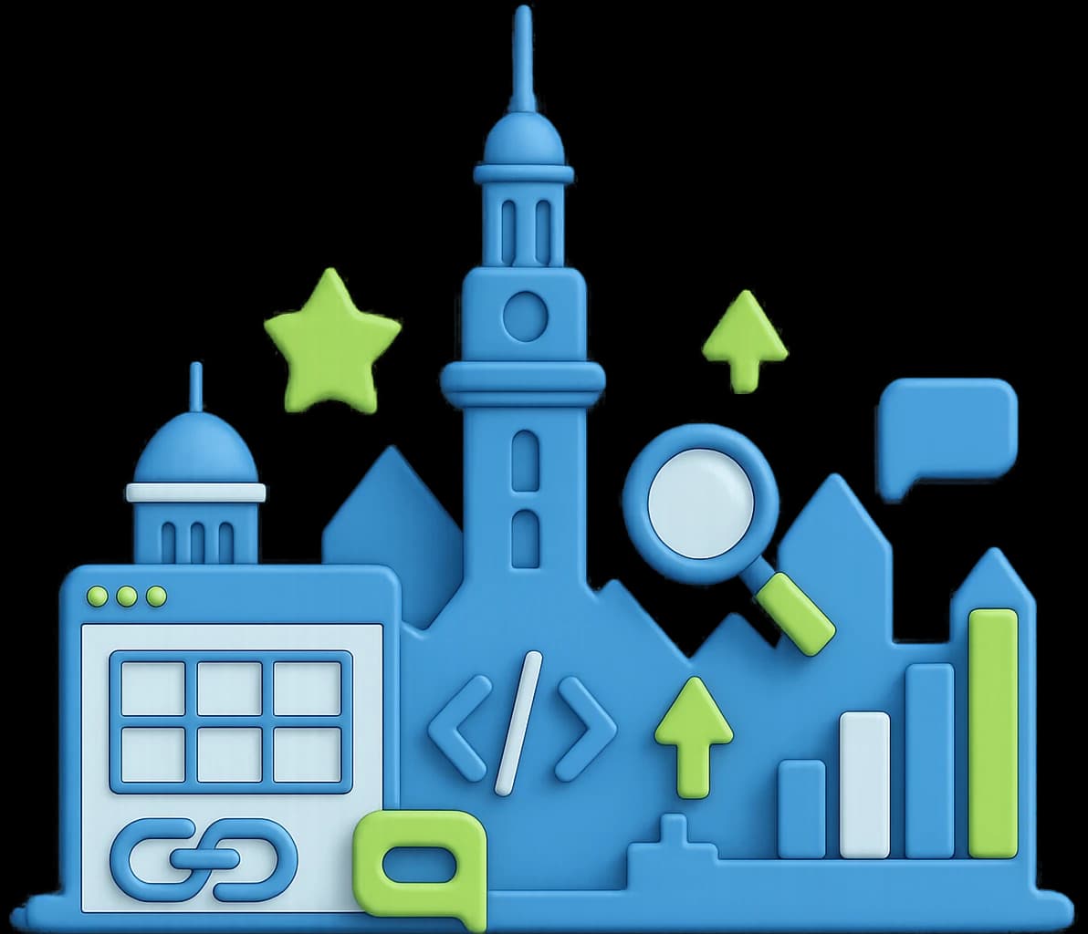 H-Studio web development services illustration for Hamburg