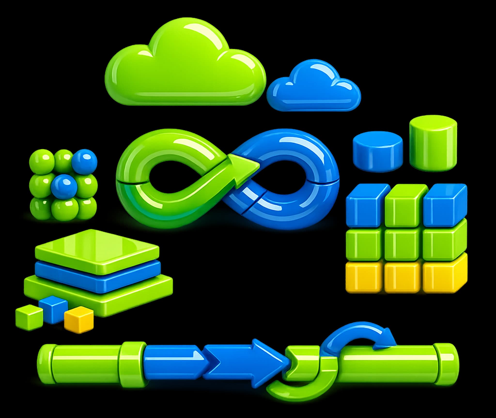 DevOps and cloud engineering illustration