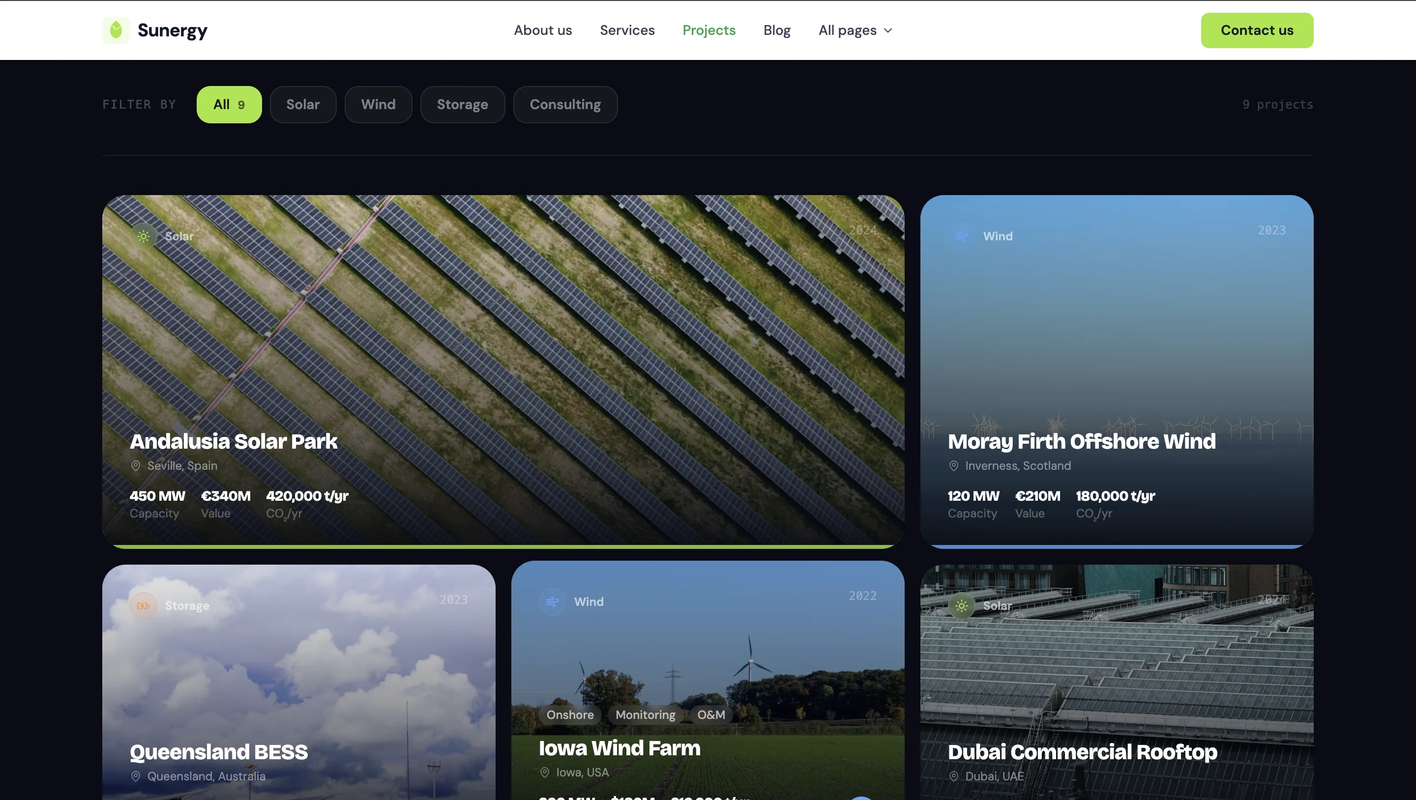 Renewable energy wind energy detail page