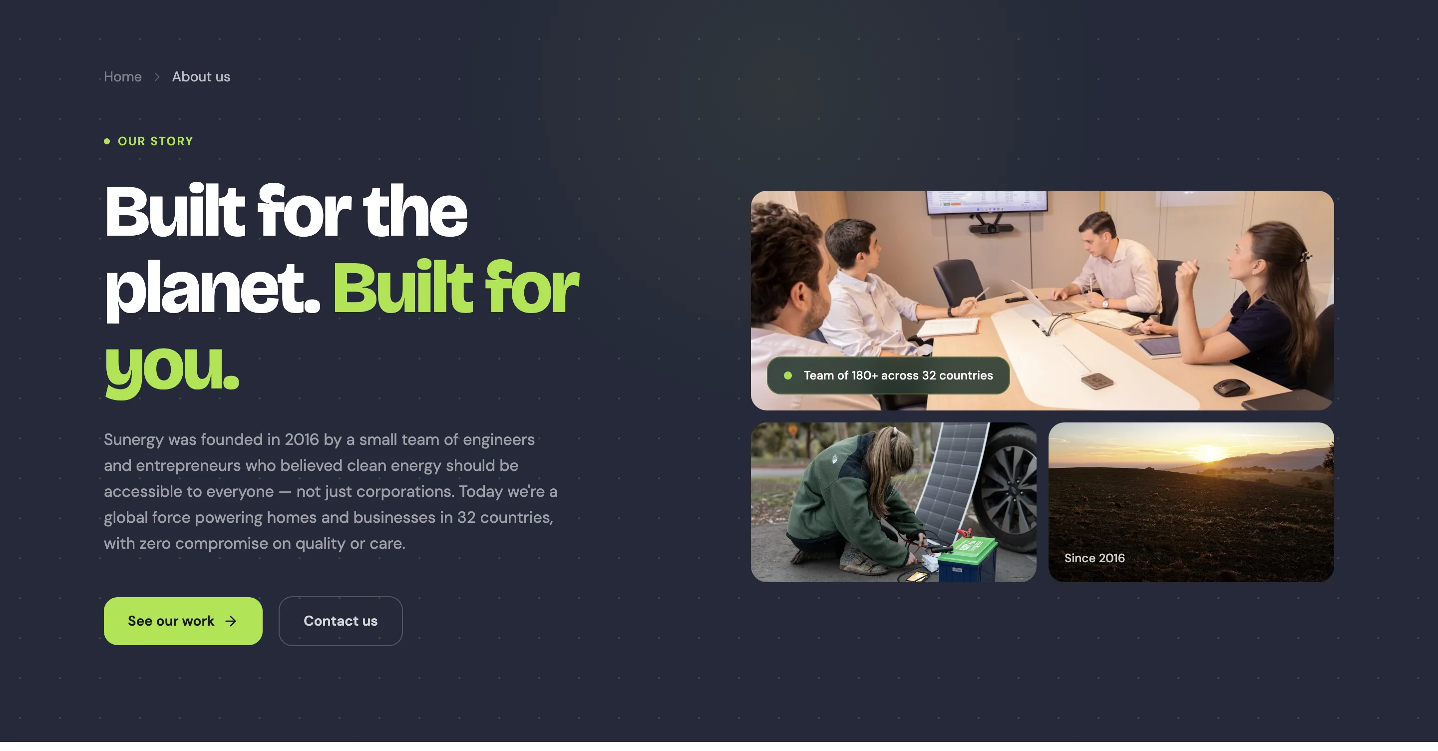 Renewable energy wind and solar service presentation