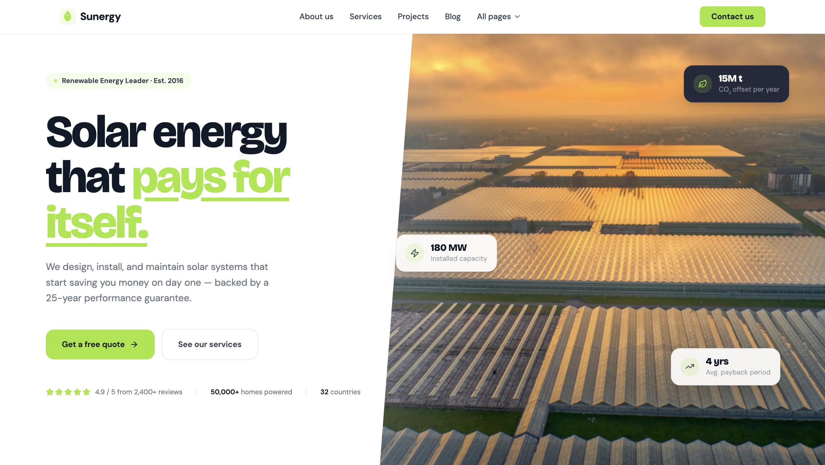 Renewable energy corporate platform overview