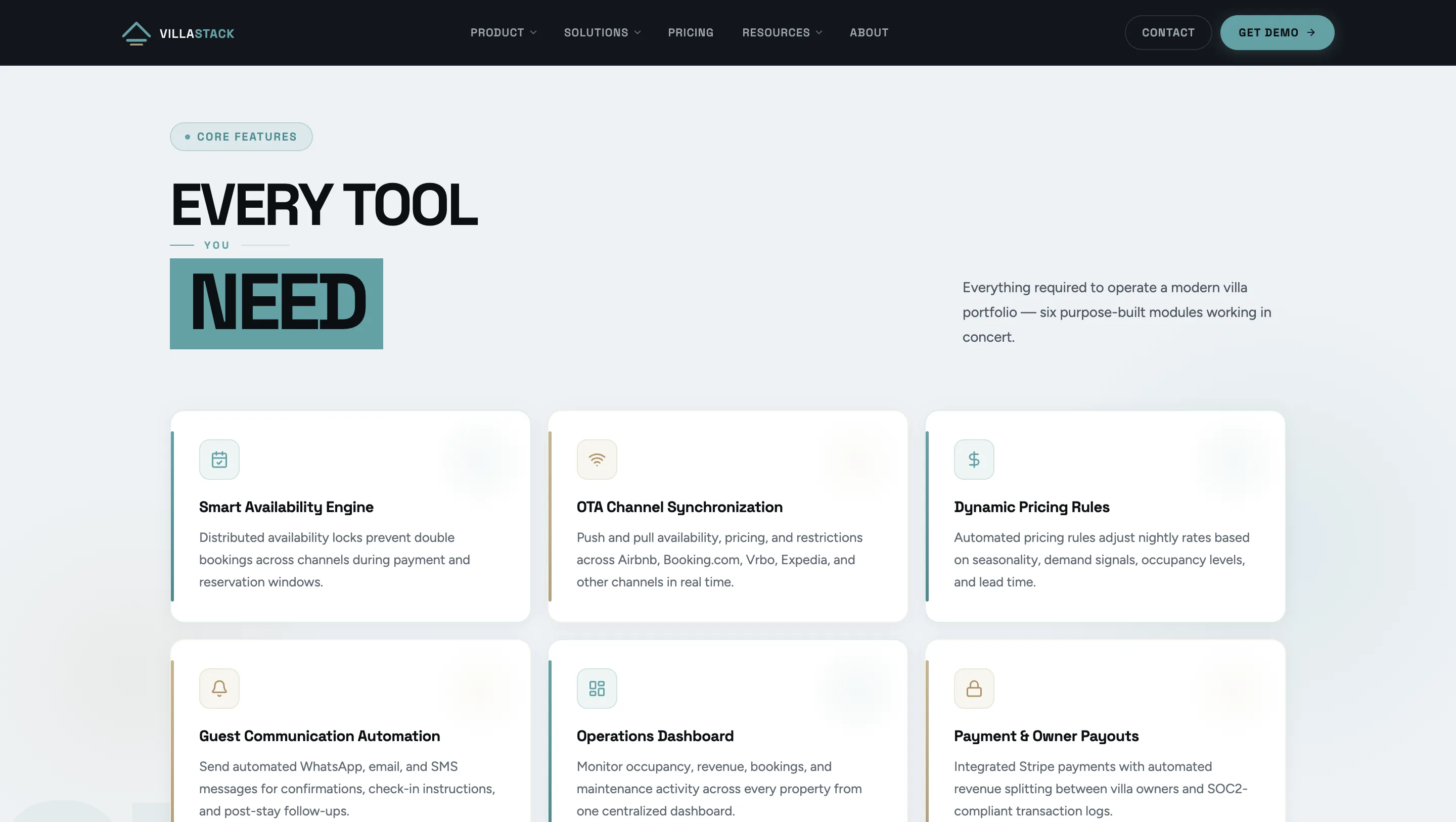 VillaStack - Booking-Infrastruktur fuer Multi-Villa-Portfolios gallery 2