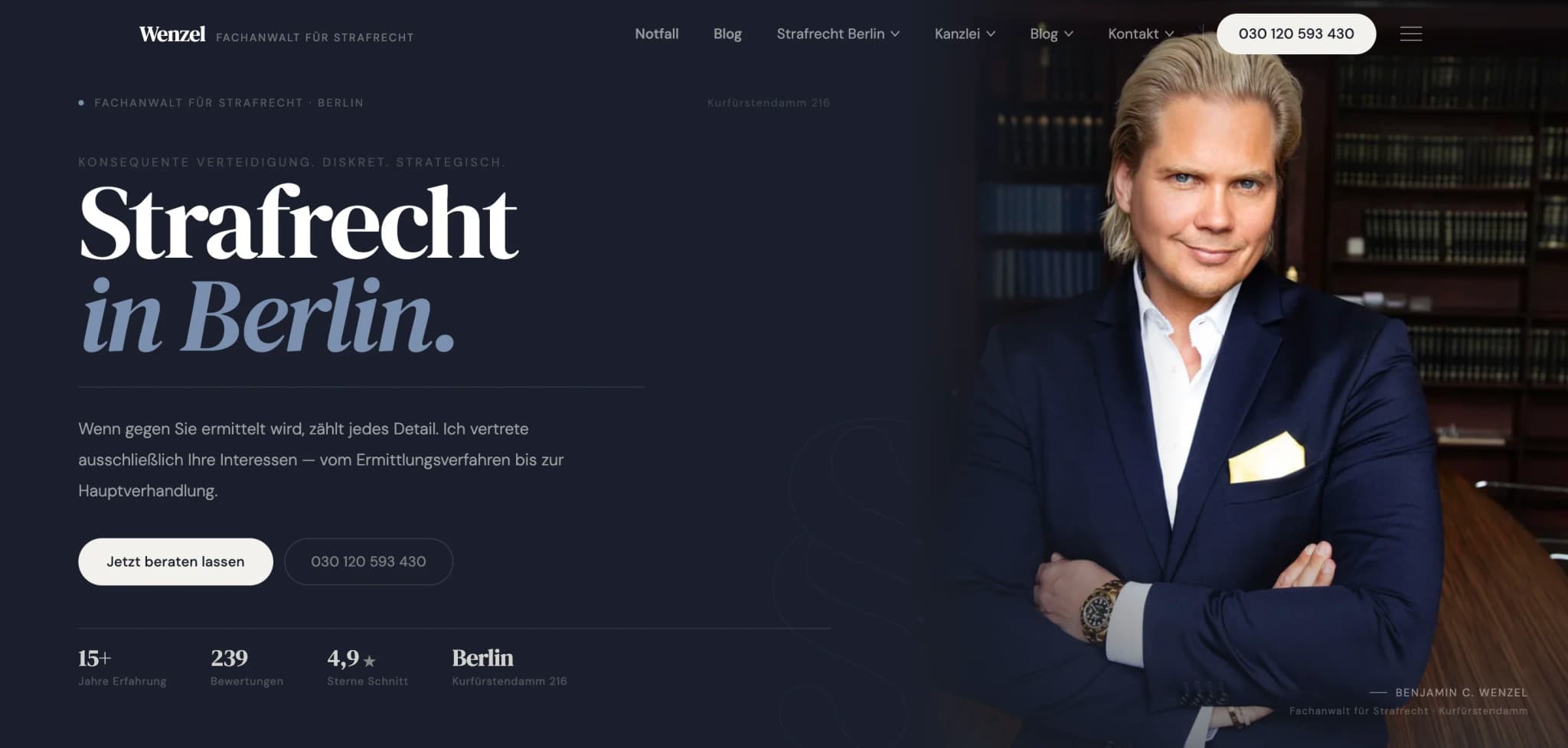 Relaunch und SEO-Strategie fuer Strafrechtskanzlei in Berlin