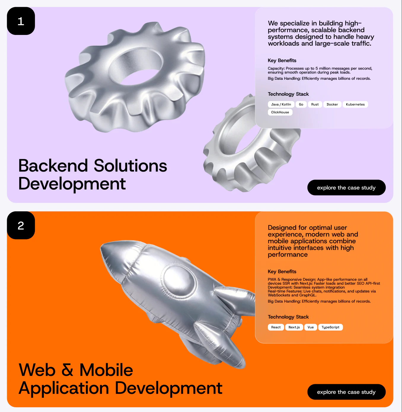 AERA Leistungsseiten für Backend-Systeme sowie Web- und App-Entwicklung