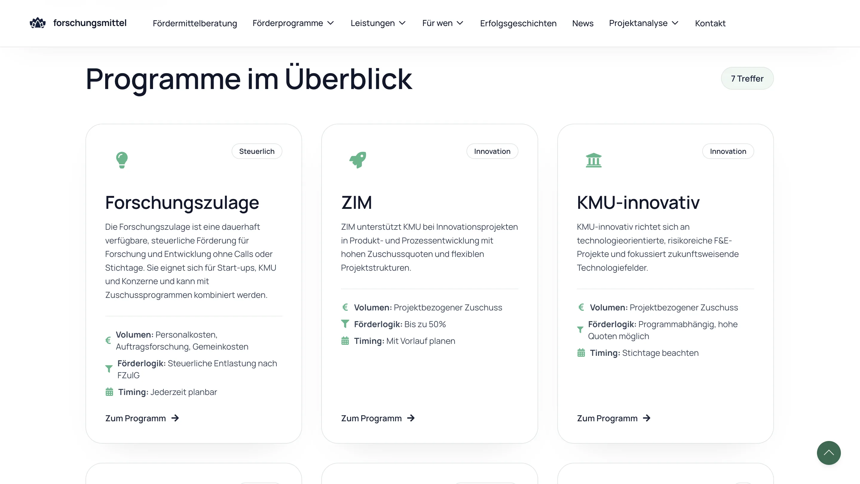 Forschungsmittel Website-Layer Screen 06