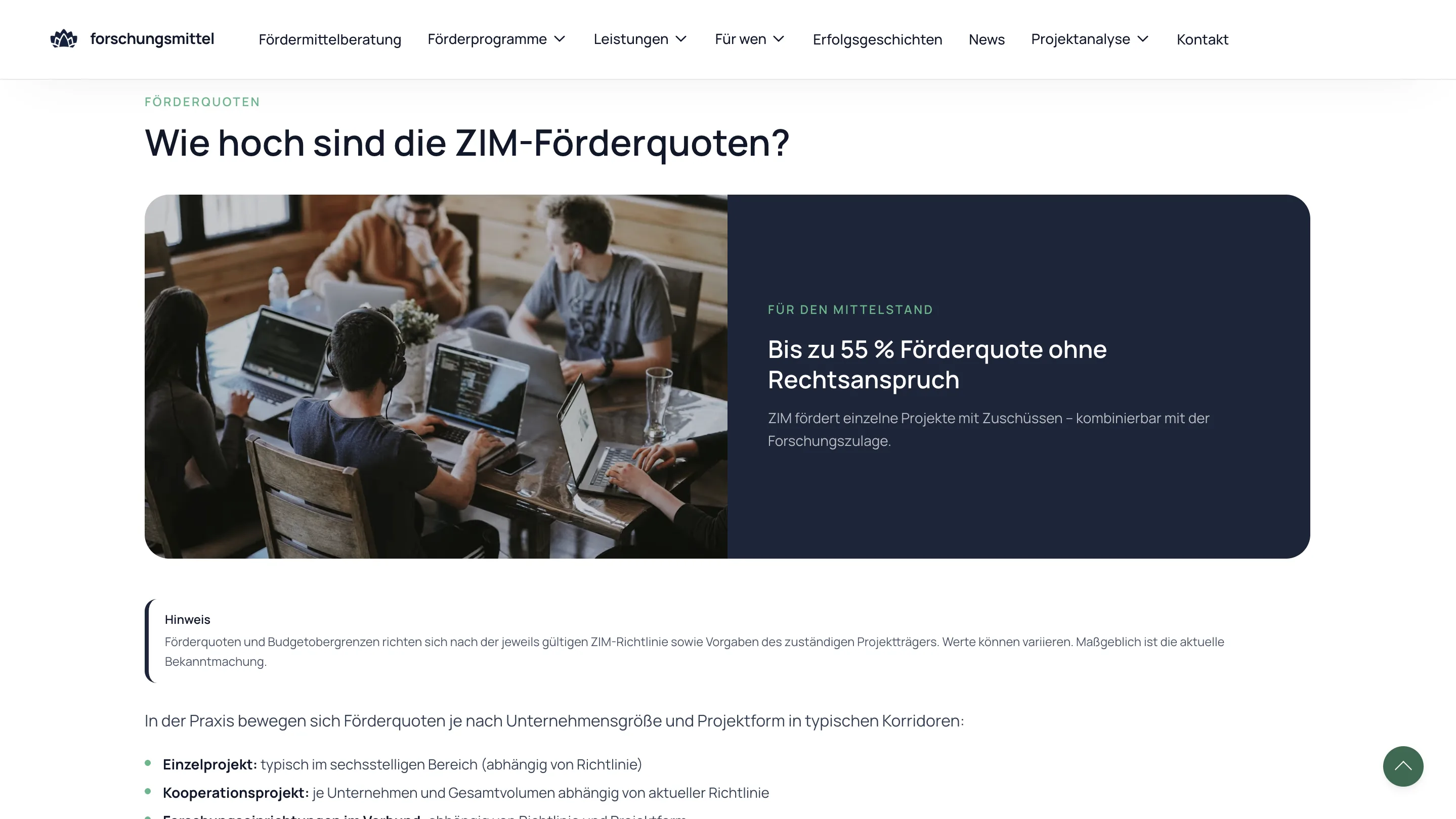 Forschungsmittel Website-Layer Screen 08