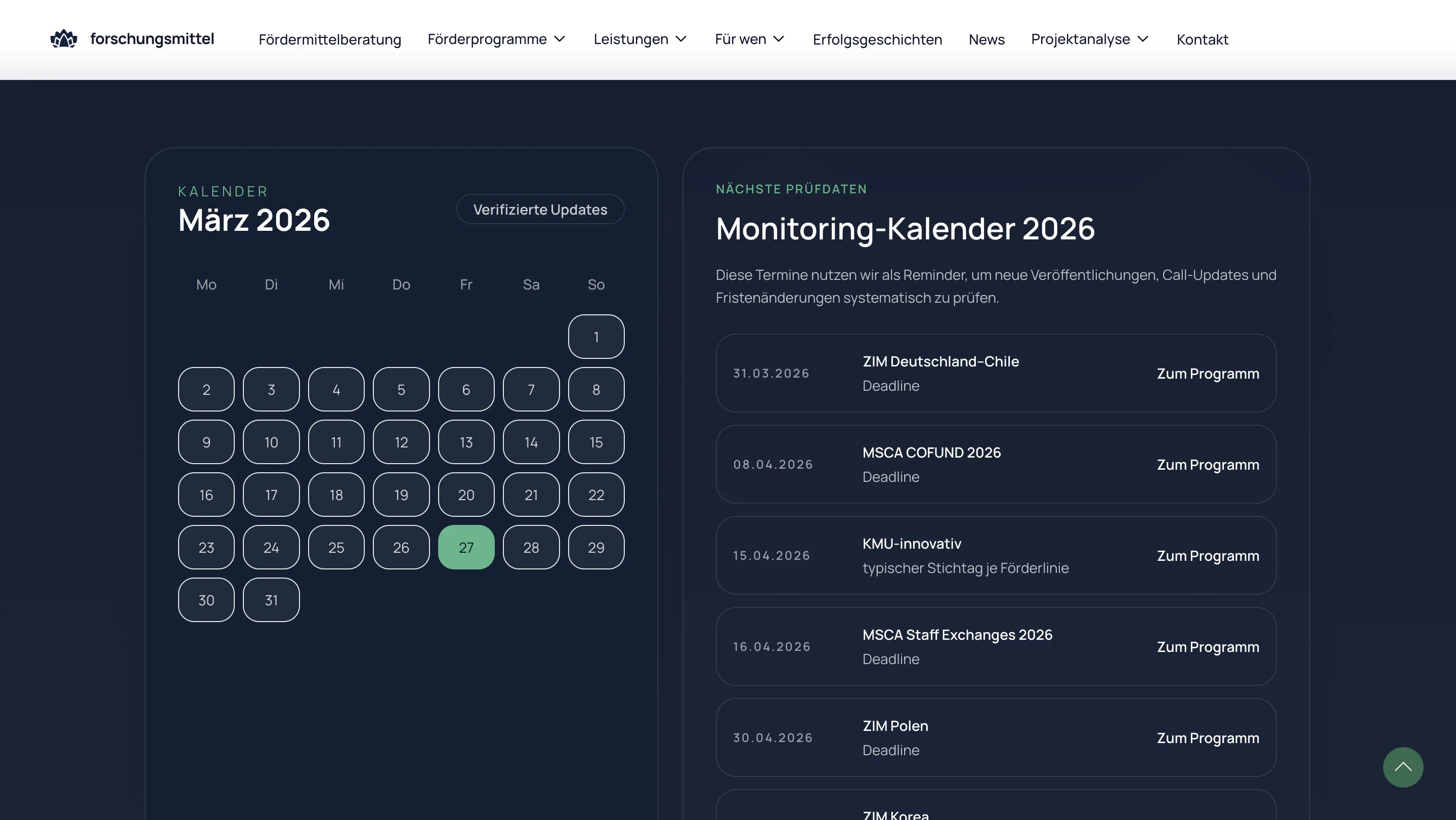 Forschungsmittel Website-Layer Screen 11