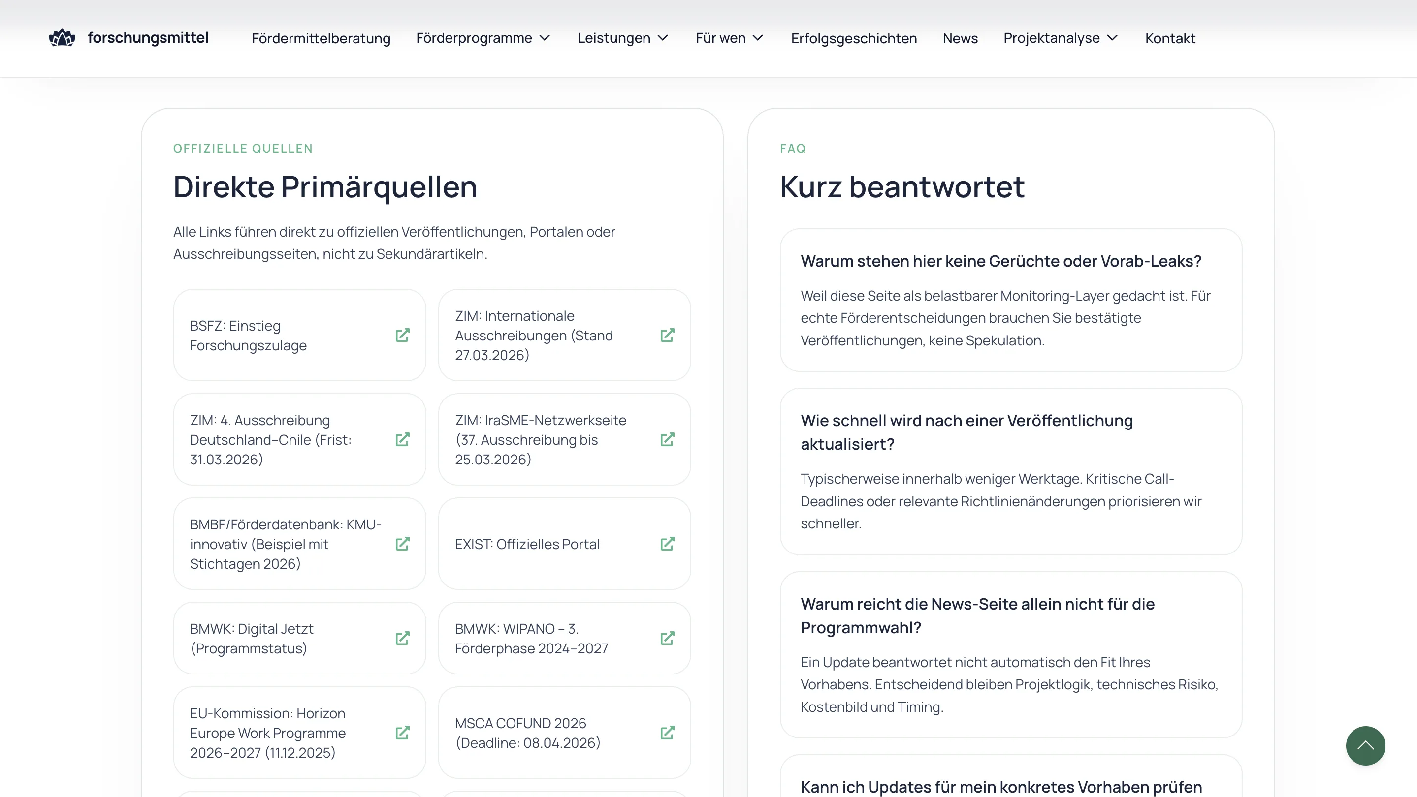 Forschungsmittel Website-Layer Screen 12