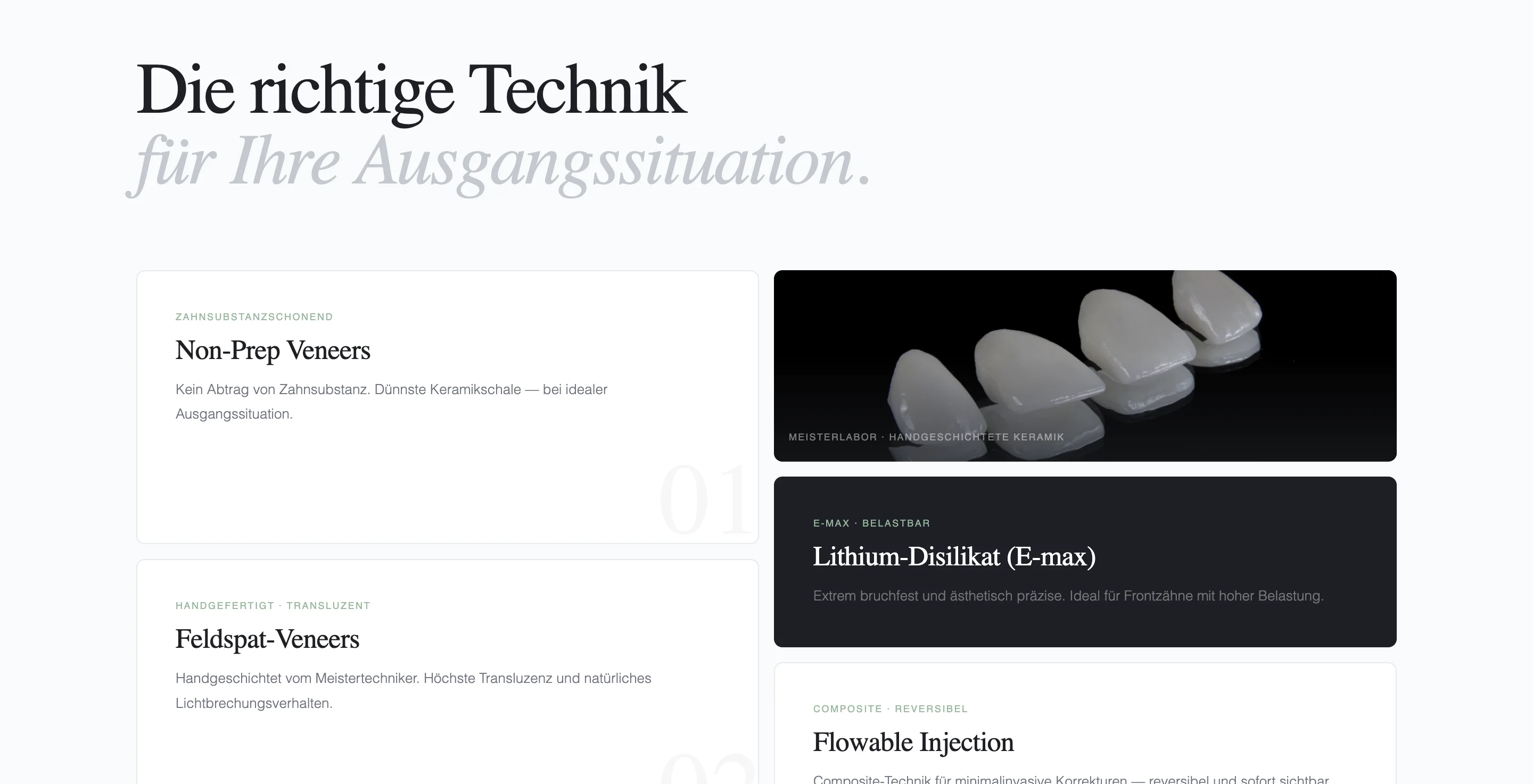Illustrative information page with considered content structure (concept)