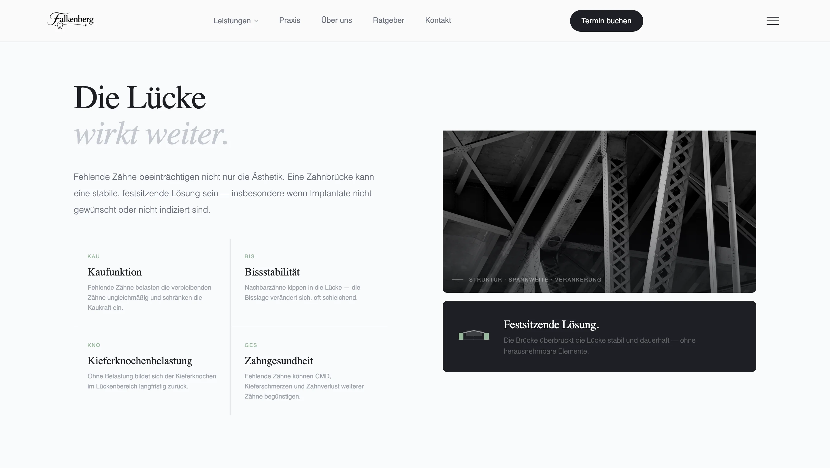 Illustrative content page study for content-structure direction (concept)